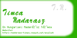 timea madarasz business card